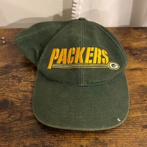 Vintage Green Bay Packers Nike Pro Line Baseball Cap Green Yellow NFL Football